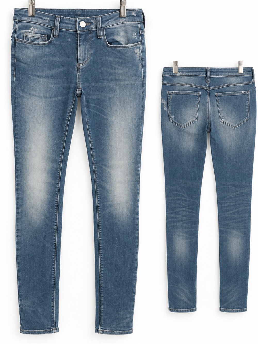 IRO Kim Skinny Jeans 27 Stone Blue NWT Low Rise Stretch Designer Denim
